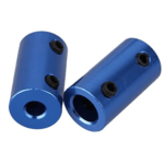 Aluminum coupler 6.35 x 6.35mm blue