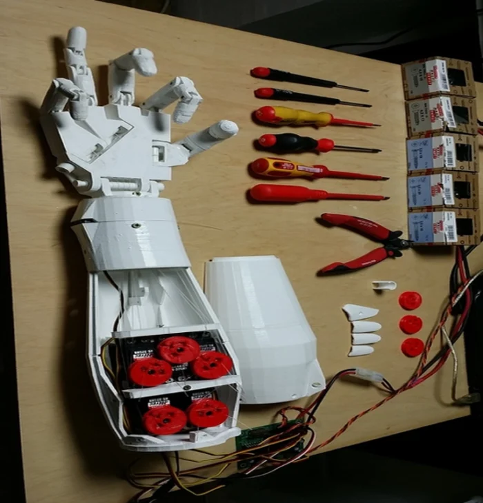 InMoov Humanoid Full Left Arm Kit - Most Electronics
