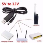 USB Power Cable to Male Adapter Jack 5.52.1mm 5V to 12v
