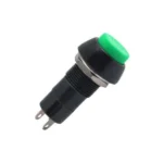 Round Press button Switch On/Off 12mm 2Pin Green