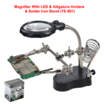 Magnifier With LED  Alligators Holders  Solder Iron Stand (TE-801)