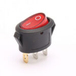 Eliptical Rocker Switch With Lamp 3Pin