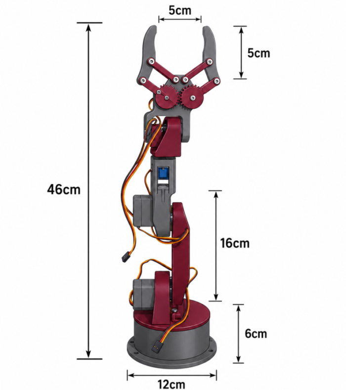 3D Printed Robotic Arm Kit 5DOF - Image 2