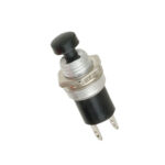 Round Press button Switch On/Off N/0 7mm 2Pin Black