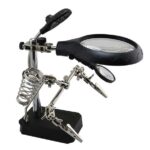 Magnifier Multifunctional LED Helping Third Hand Magnifying PCB  Soldering Iron Stand AC/DC TE-800