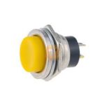 Round Press button Switch On/Off 16mm 2Pin Yellow (Momentary)