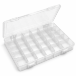 Plastic Box 24 Grid Slots Clear