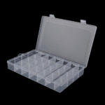 Plastic Box 28 grid Slots Clear