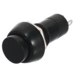 Round Press button Switch On/Off 12mm 2Pin Black