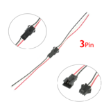 JST Connector Cable Set  Male & Female with 22AWG Wires ( 3Pin -10cm Pair)
