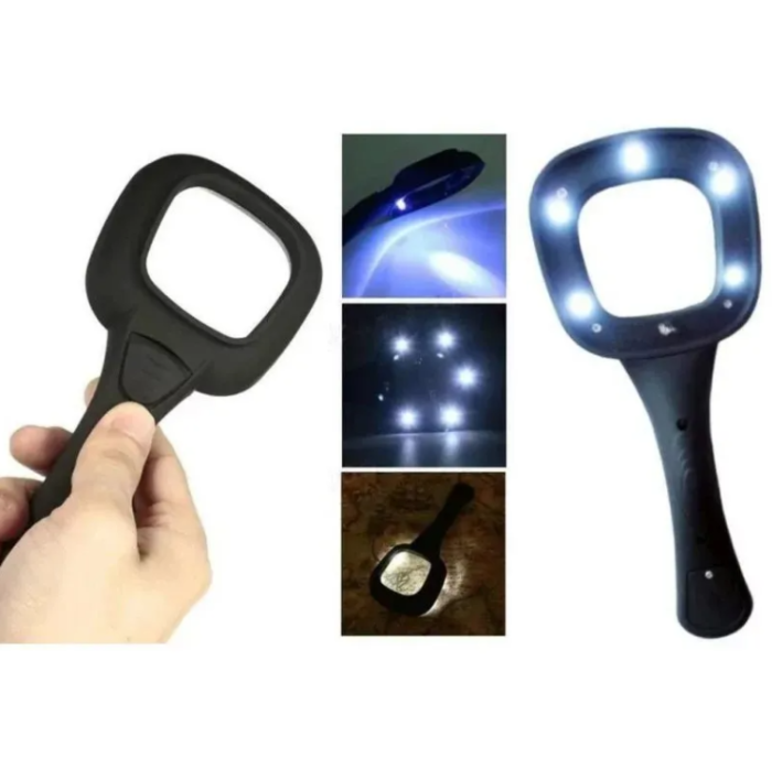TH-600558 Light Handheld Magnifier Glass 6 LED - Image 2