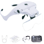 9898.7RD Light Head Magnifying Glass with Spare Lens