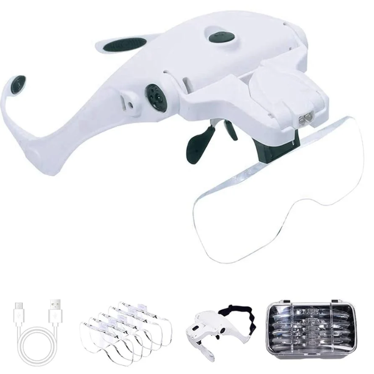 9898.7RD Light Head Magnifying Glass with Spare Lens