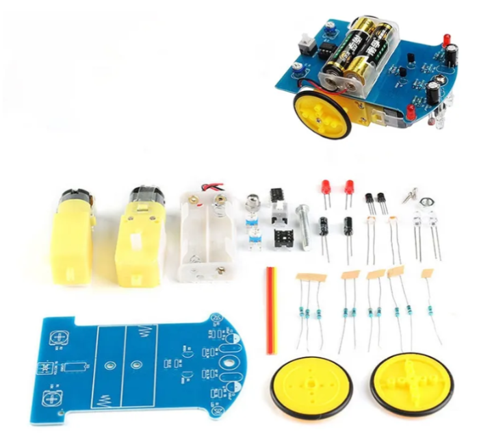 Line-Following Robot Kit – DIY Unassembled Soldering Project - Image 2